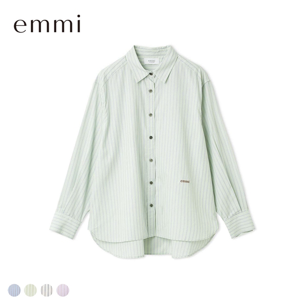エミ ONLINE限定カラーあり ストライプベーシックシャツ emmi