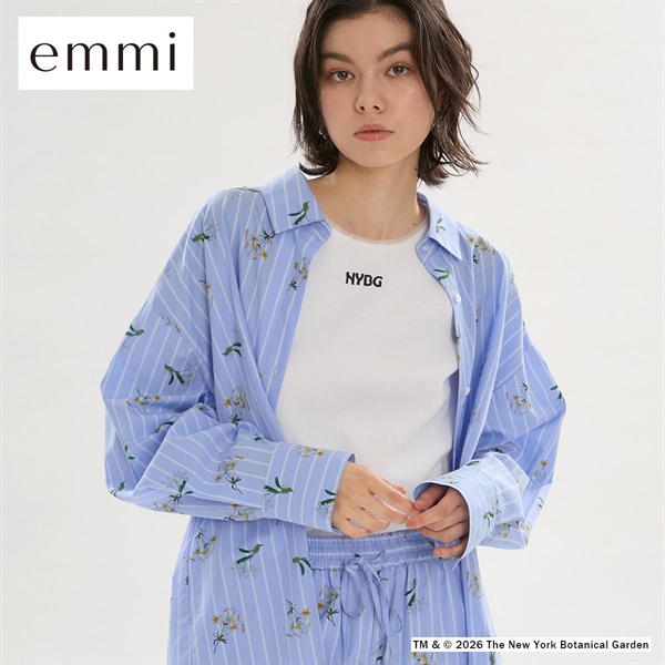 エミ emmi×NYBG ストライプリラックスシャツ セットアップ対応 emmi
