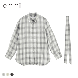 エミ マルチwayオーバーサイズチェックシャツ セットアップ対応 emmi