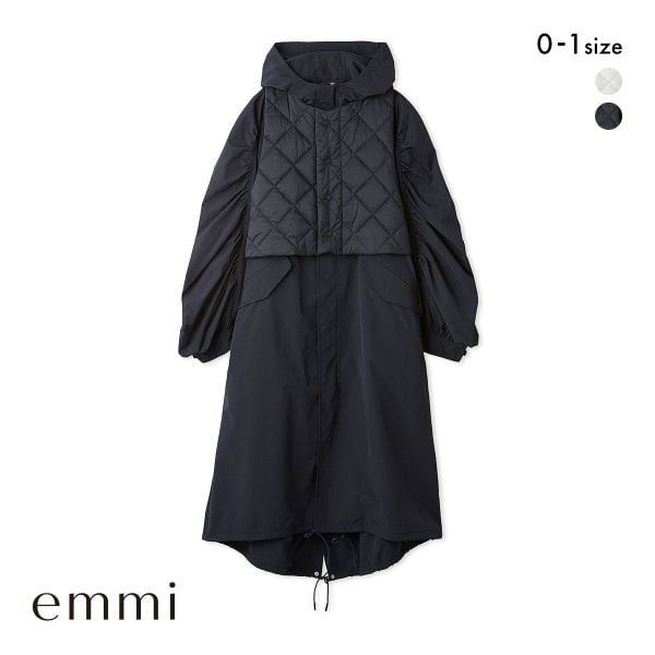 エミ 撥水レイヤードモッズコート emmi