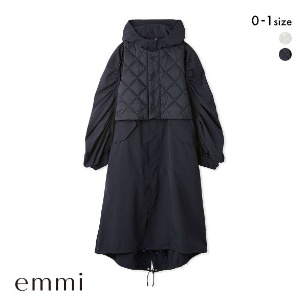 エミ 撥水レイヤードモッズコート emmi