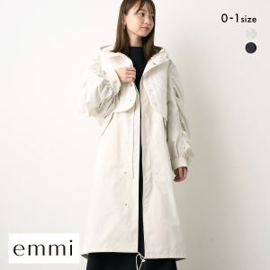 エミ 撥水レイヤードモッズコート emmi