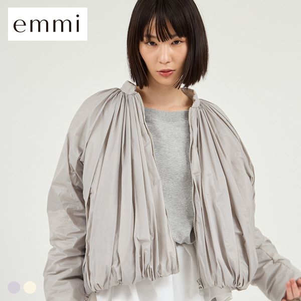 エミ Re.WAR（TM）シアーギャザー中わたブルゾン emmi