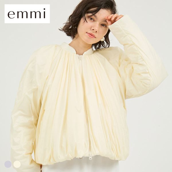 エミ Re.WAR（TM）シアーギャザー中わたブルゾン emmi