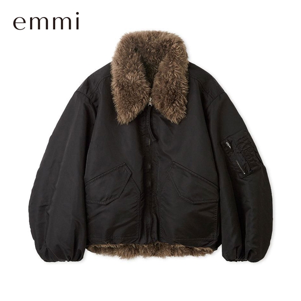 エミ リバーシブルボンバーブルゾン emmi