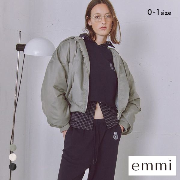 エミ フード付き2wayボンバーブルゾン emmi
