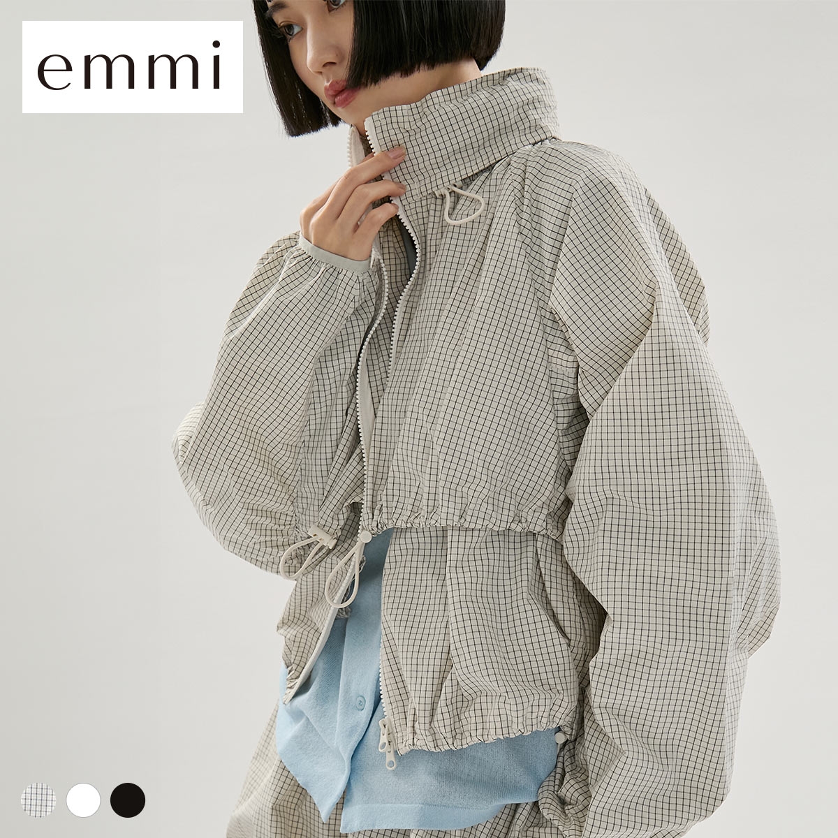 エミ ドロストナイロンブルゾン 撥水 セットアップ対応 emmi