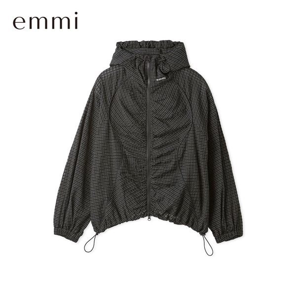 エミ ライトシアーフーディーブルゾン emmi