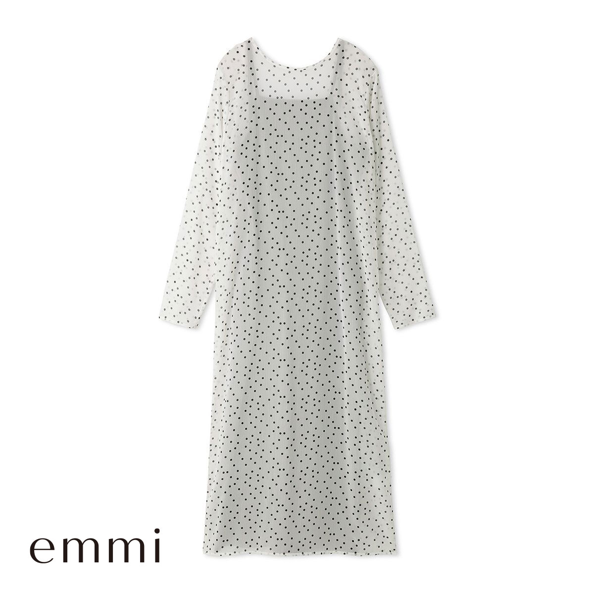 エミ 2wayシアードットワンピース emmi(WH-ホワイト-0)