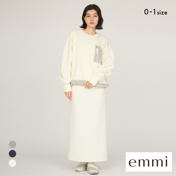 エミ フリースプルオーバー×スカートセット emmi