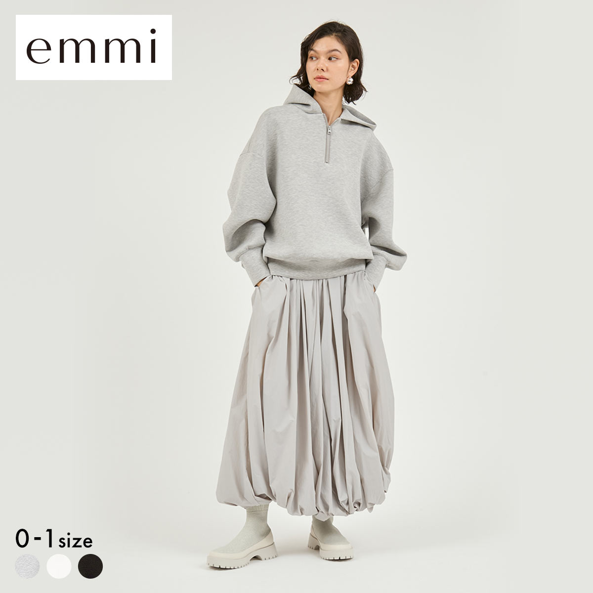 エミ NEW YEARS SPECIAL ITEM ダンボールフーディ×スカートセット emmi(LGY-薄グレー-0)