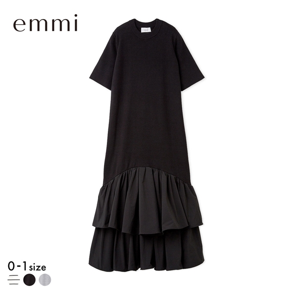 エミ ハーフスリーブニットドッキングワンピース emmi