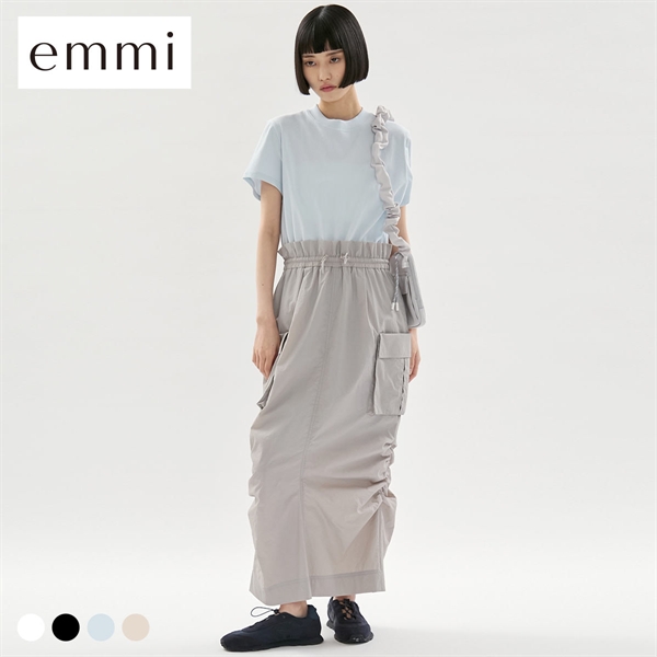 エミ ONLINE限定カラーあり カットドッキングワンピース 撥水 emmi
