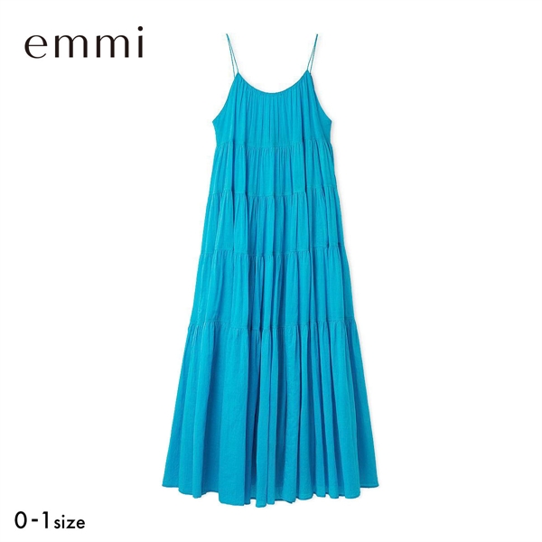 エミ コットンボリュームティアードワンピース emmi