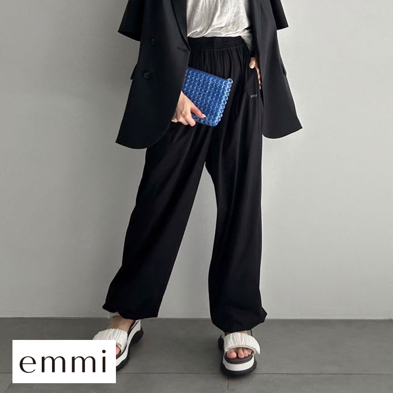 エミ eco ラッシュガードパラシュートパンツ emmi(BK-ブラック-Free)