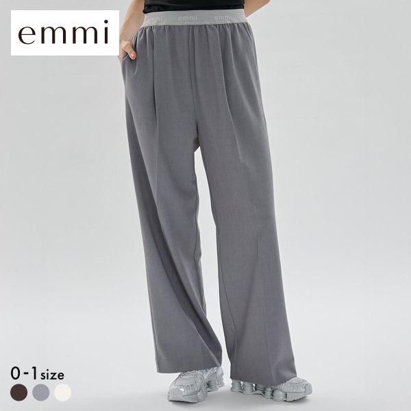 エミ ロゴゴムジャガードイージーパンツ emmi