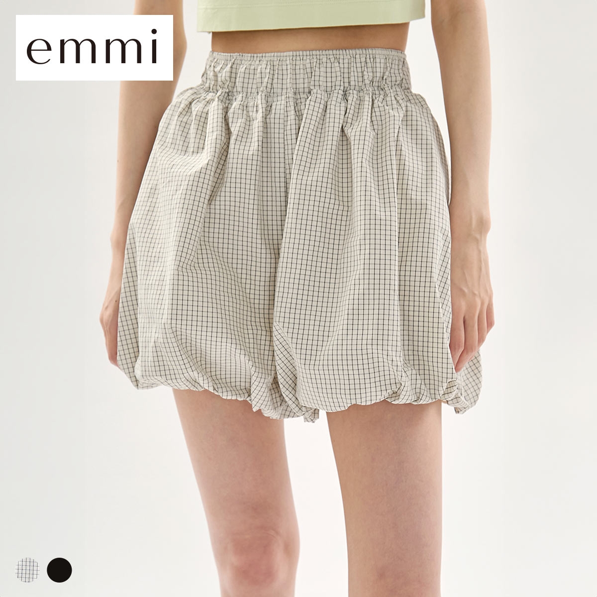 エミ バルーンショートパンツ 撥水 セットトアップ対応 emmi(CHK-チェック-Free)