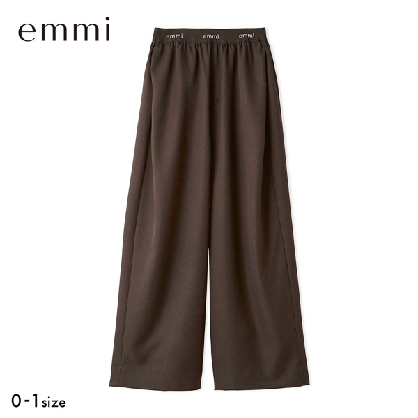 エミ emmiロゴゴムジャガードタックパンツ emmi