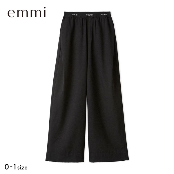 エミ emmiロゴゴムジャガードタックパンツ emmi