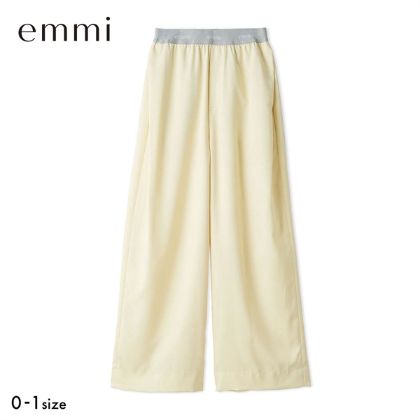 エミ emmiロゴゴムジャガードタックパンツ emmi