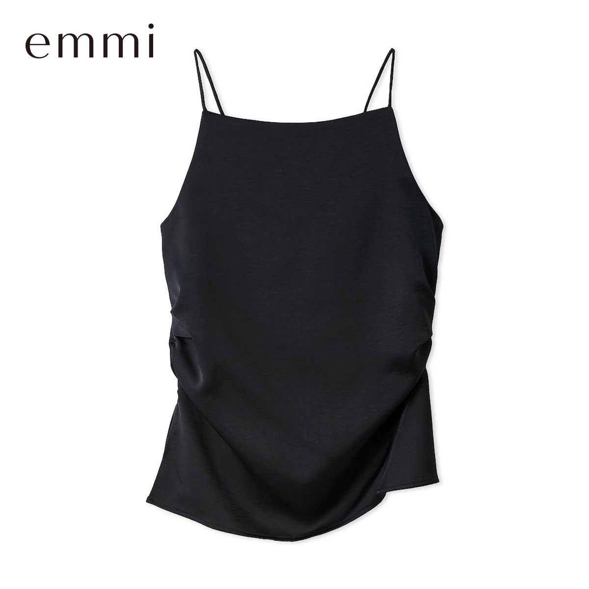 エミ サテンキャミトップス emmi(NV-ネイビー-Free)