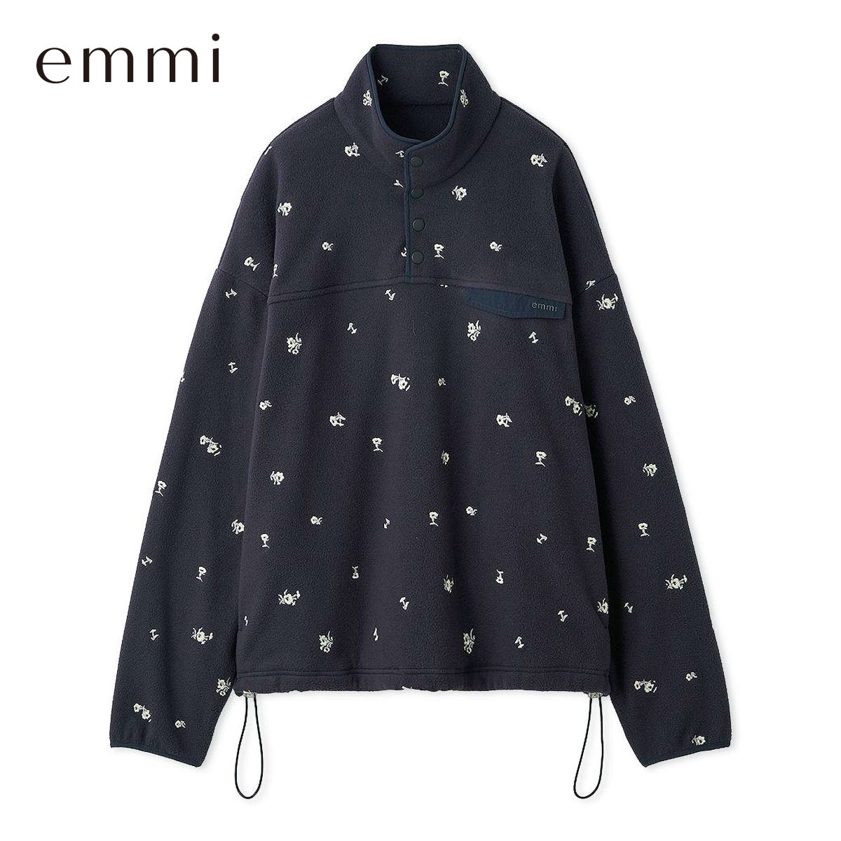 エミ ドロストフリースプルオーバー emmi(NV-ネイビー-Free)