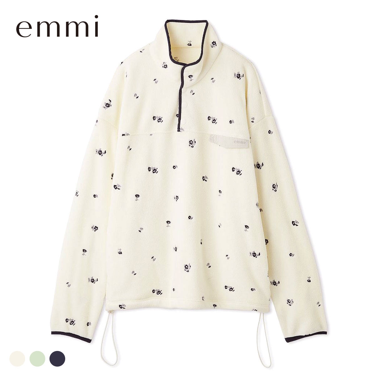 エミ ドロストフリースプルオーバー emmi