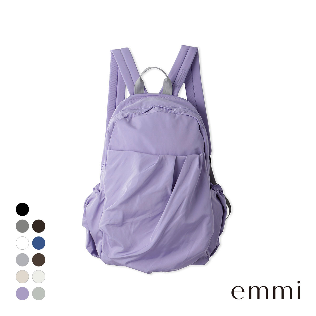 エミ ギャザーボディーバックパック emmi(PU-パープル-Free)