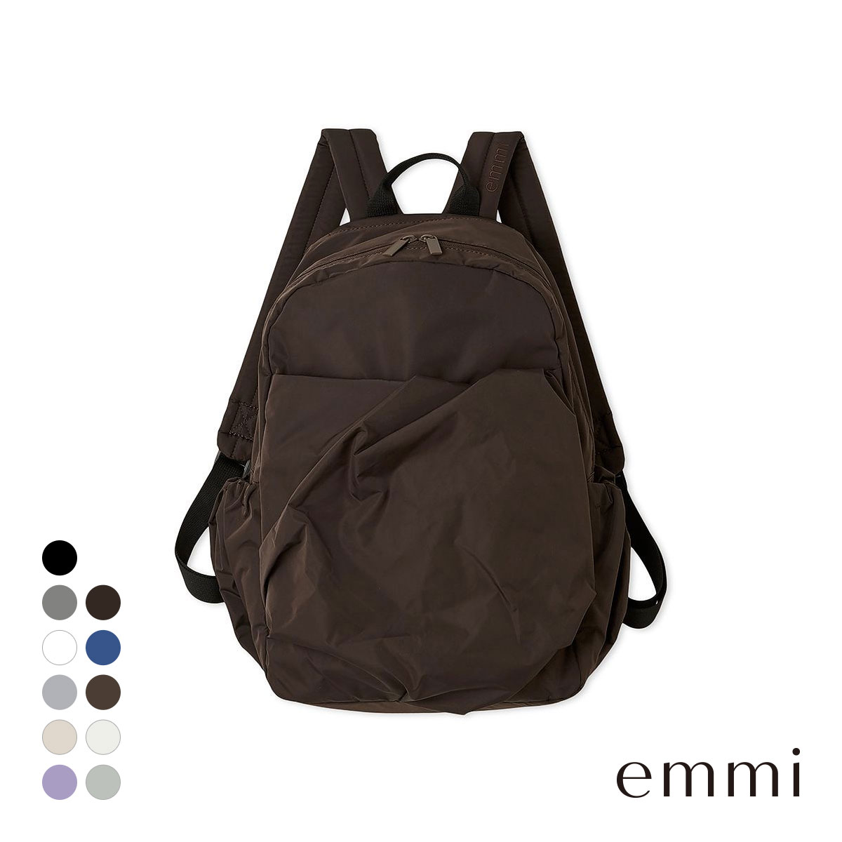 エミ ギャザーボディーバックパック emmi(DBR-濃ブラウン-Free)