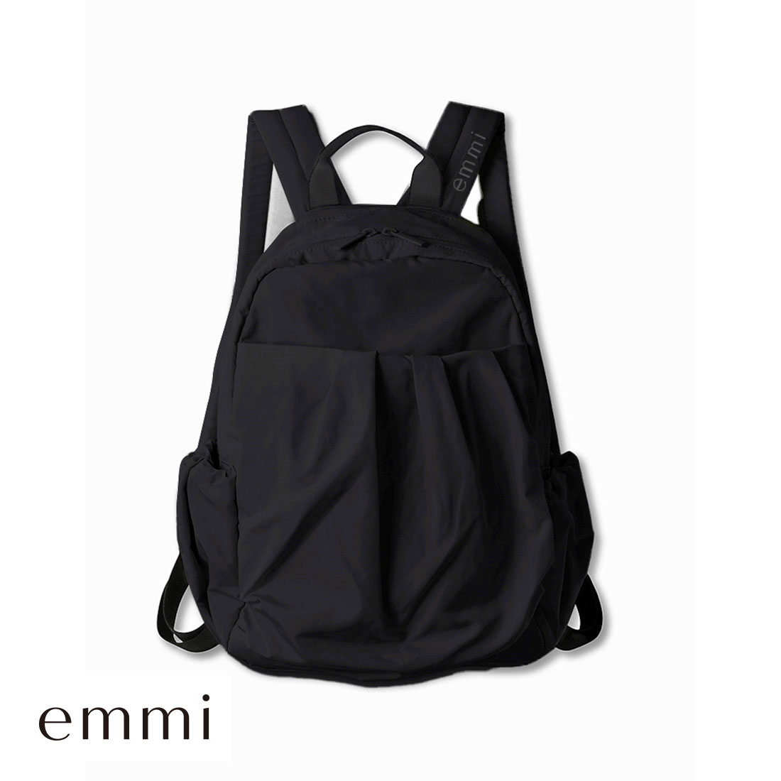 エミ eco 撥水ミニギャザーボディーバックパック emmi(BK-ブラック-Free)