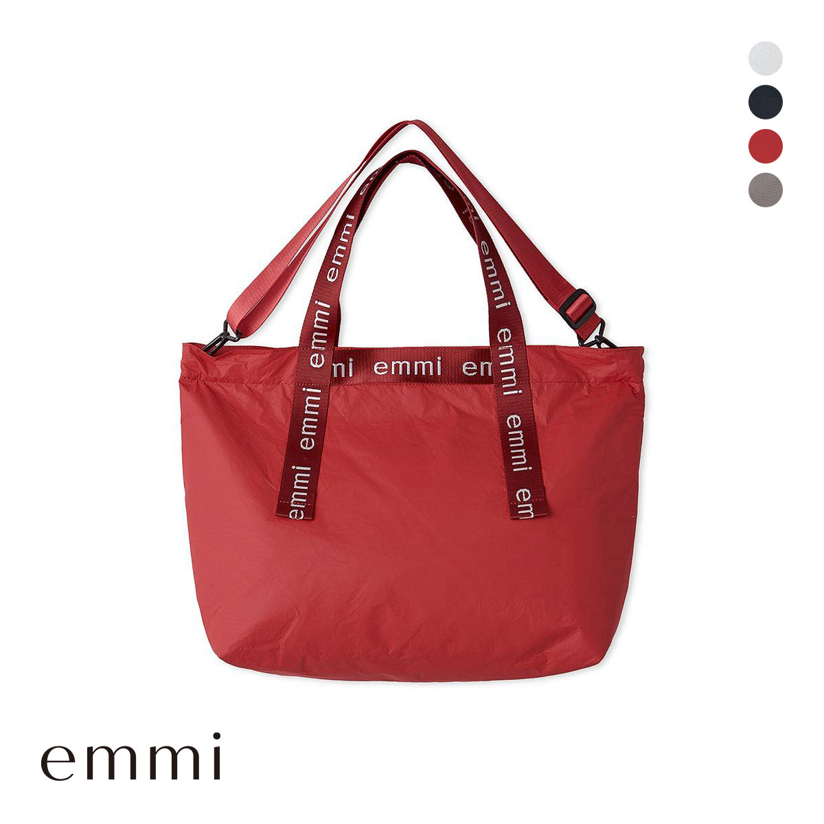 エミ 10th emmiロゴビッグトートバッグ emmi(RE-レッド-Free)