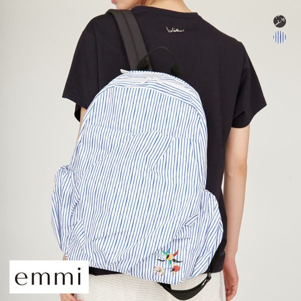 エミ emmi×Leo Lionni 撥水 ワッペンギャザーボディーバックパック emmi レオレオニ Leo Lionni