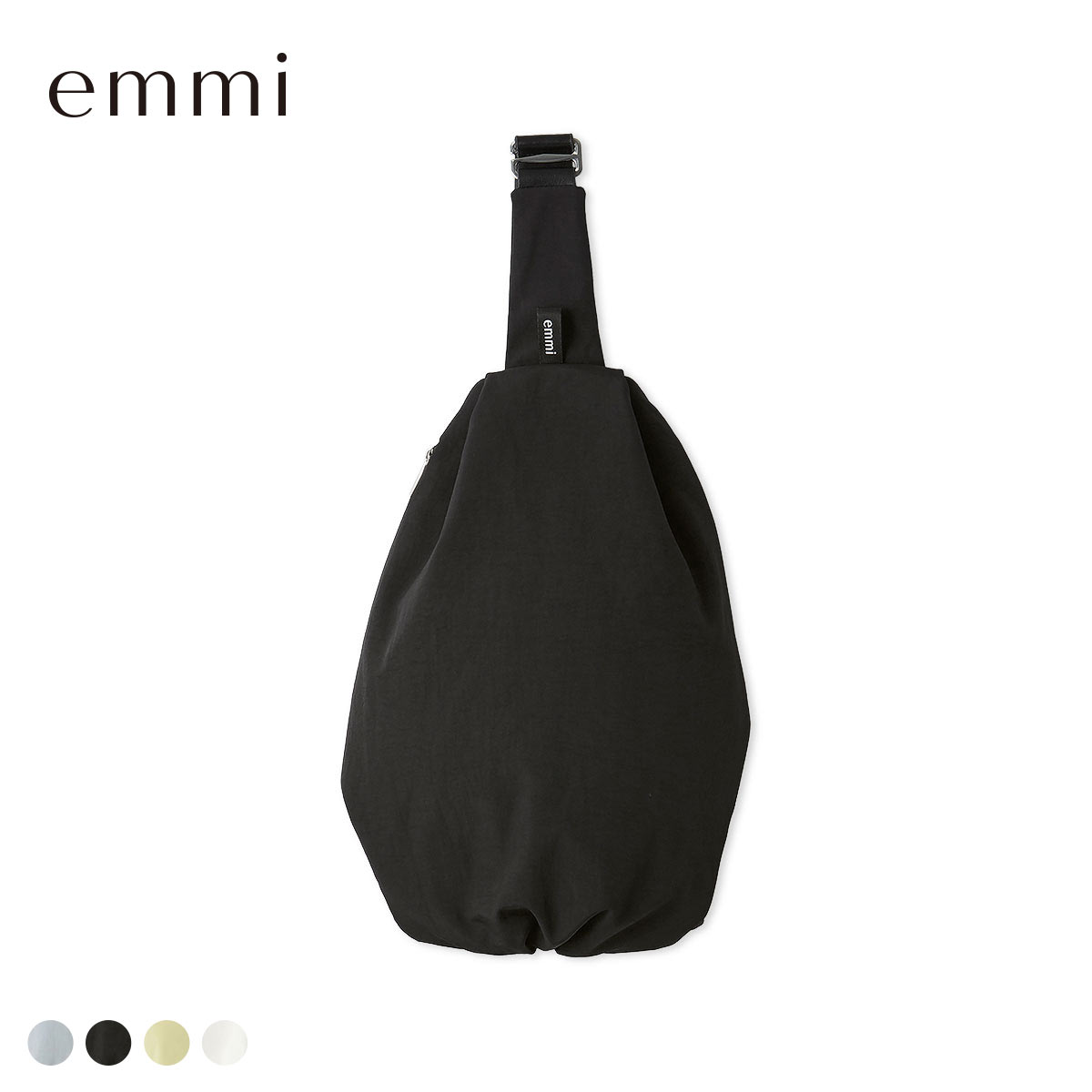 エミ 撥水 クロスボディショルダーバッグ emmi(BK-ブラック-Free)