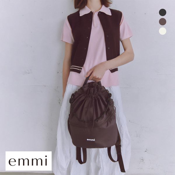 エミ 限定カラー 撥水 emmiロゴマルチバックパック emmi
