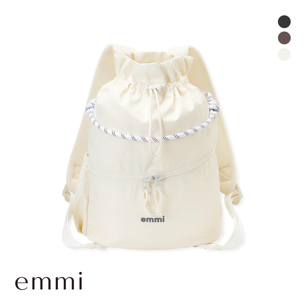 エミ 限定カラー 撥水 emmiロゴマルチバックパック emmi(OW-オフホワイト-Free)