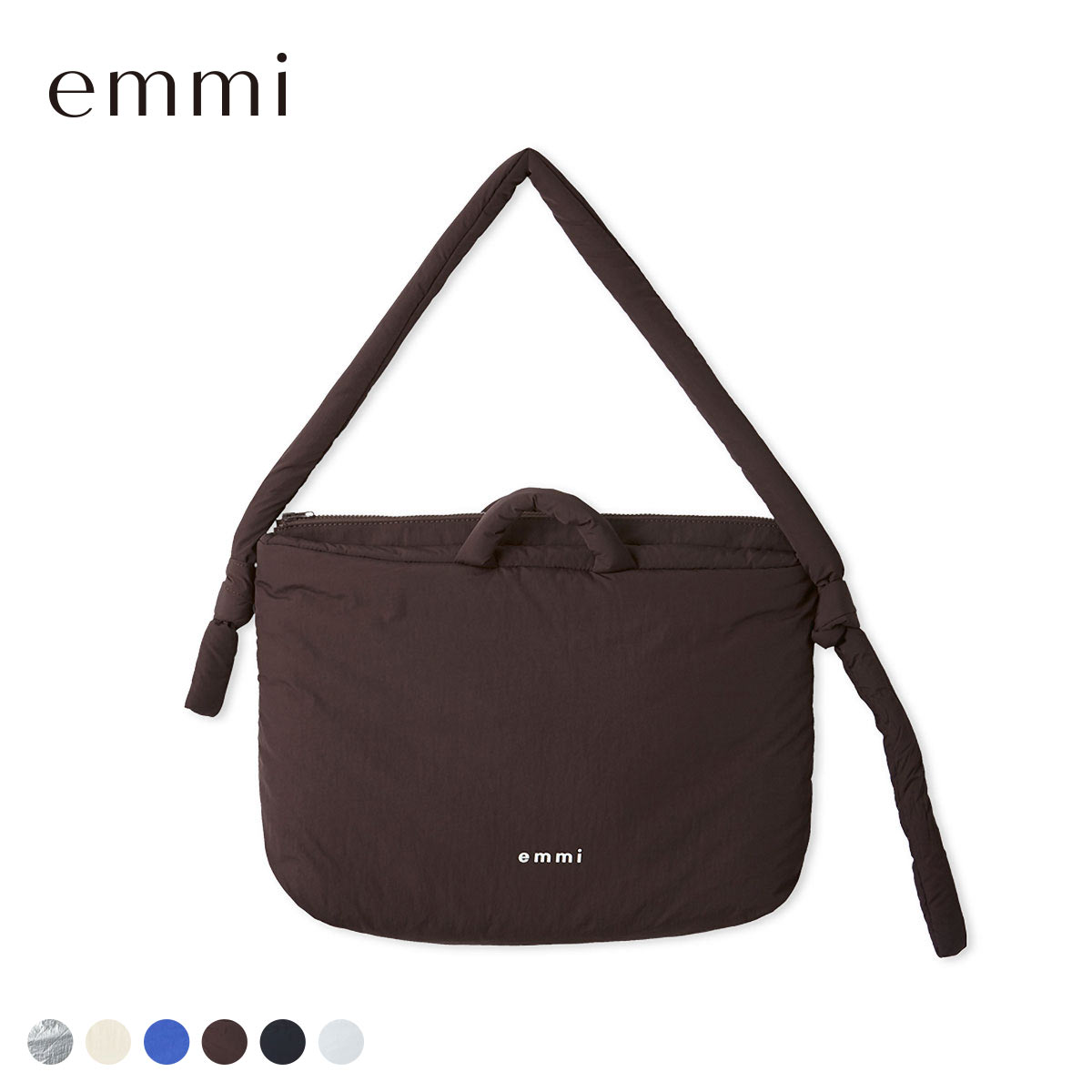 エミ ナイロンパディングバッグ emmi(BR-ブラウン-Free)