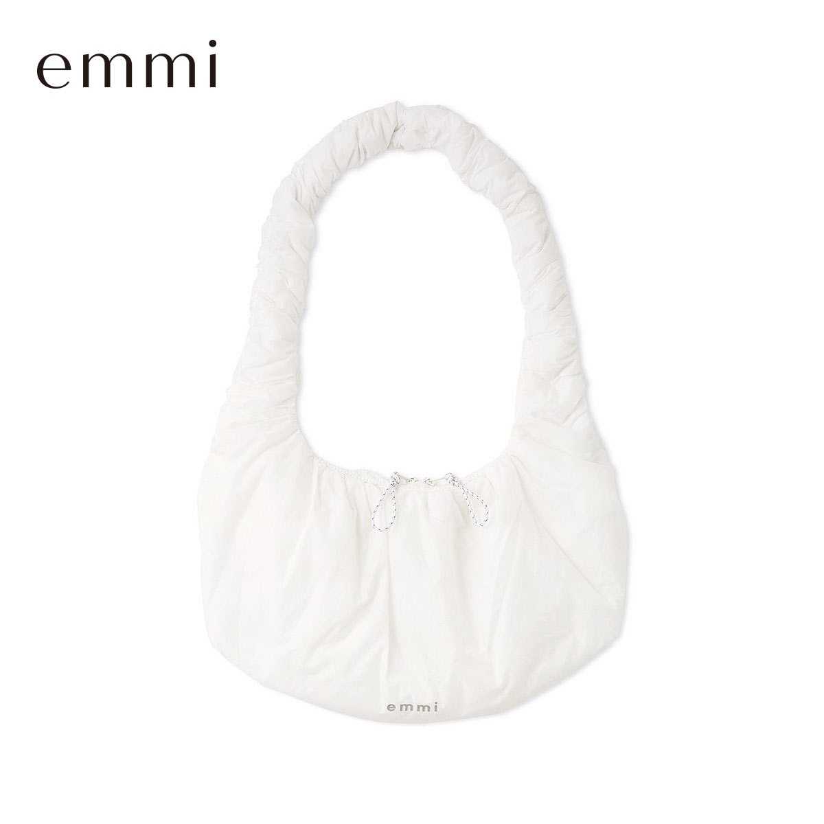 エミ ギャザーディテールショルダーバッグ 撥水 emmi(WH-ホワイト-Free)
