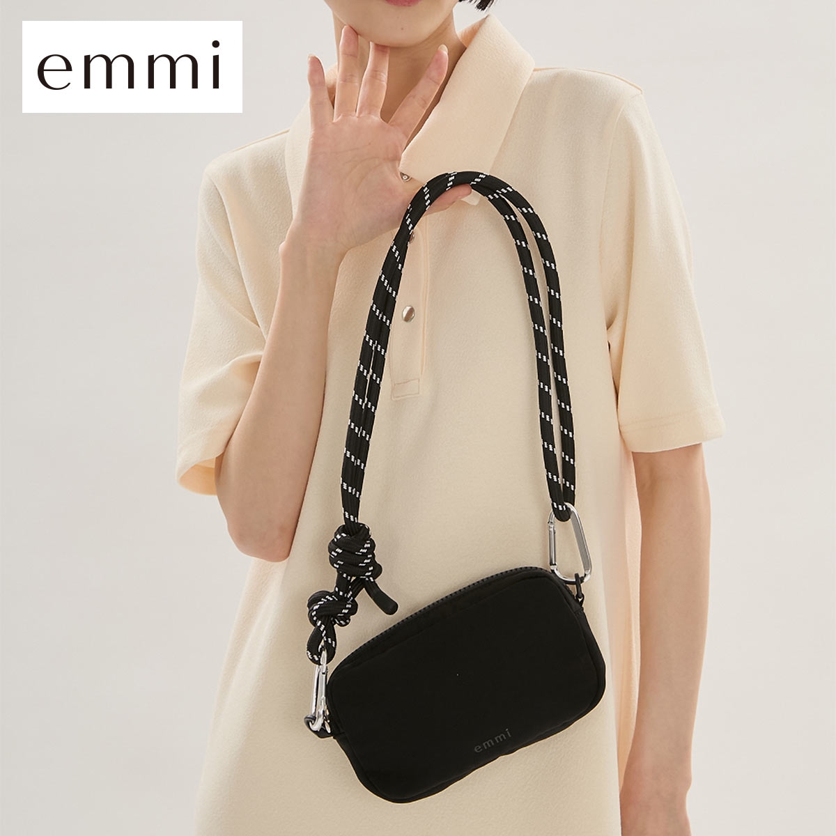 エミ 2wayミニウエストポーチショルダーバッグ emmi(BK-ブラック-Free)
