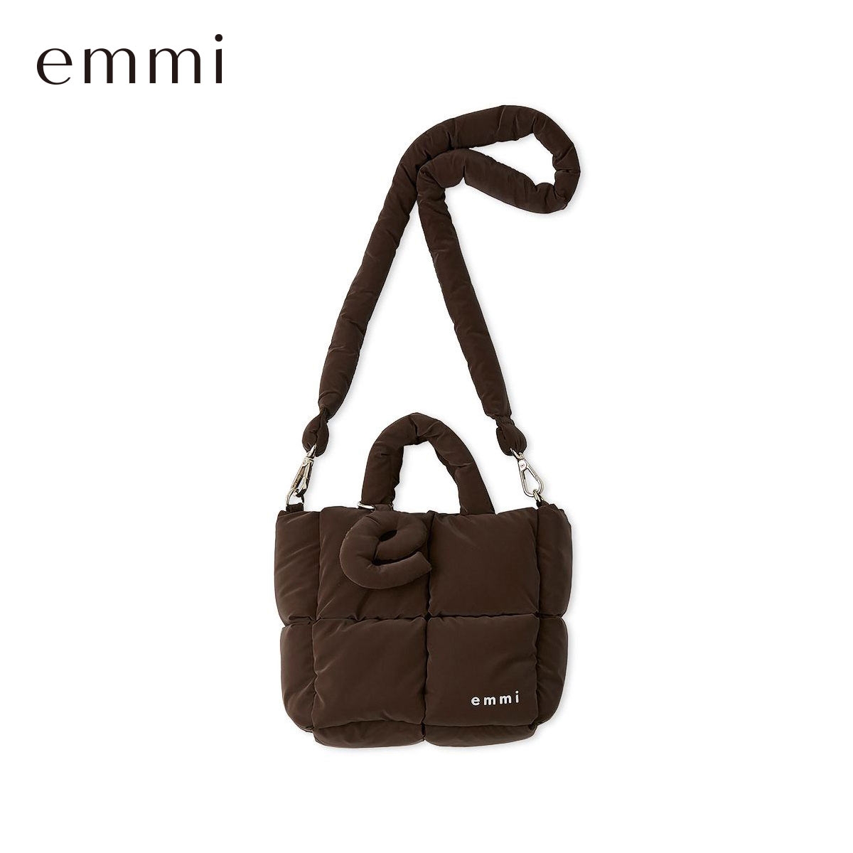 エミ ecoパデットミニショルダーバッグ emmi(BR-ブラウン-Free)