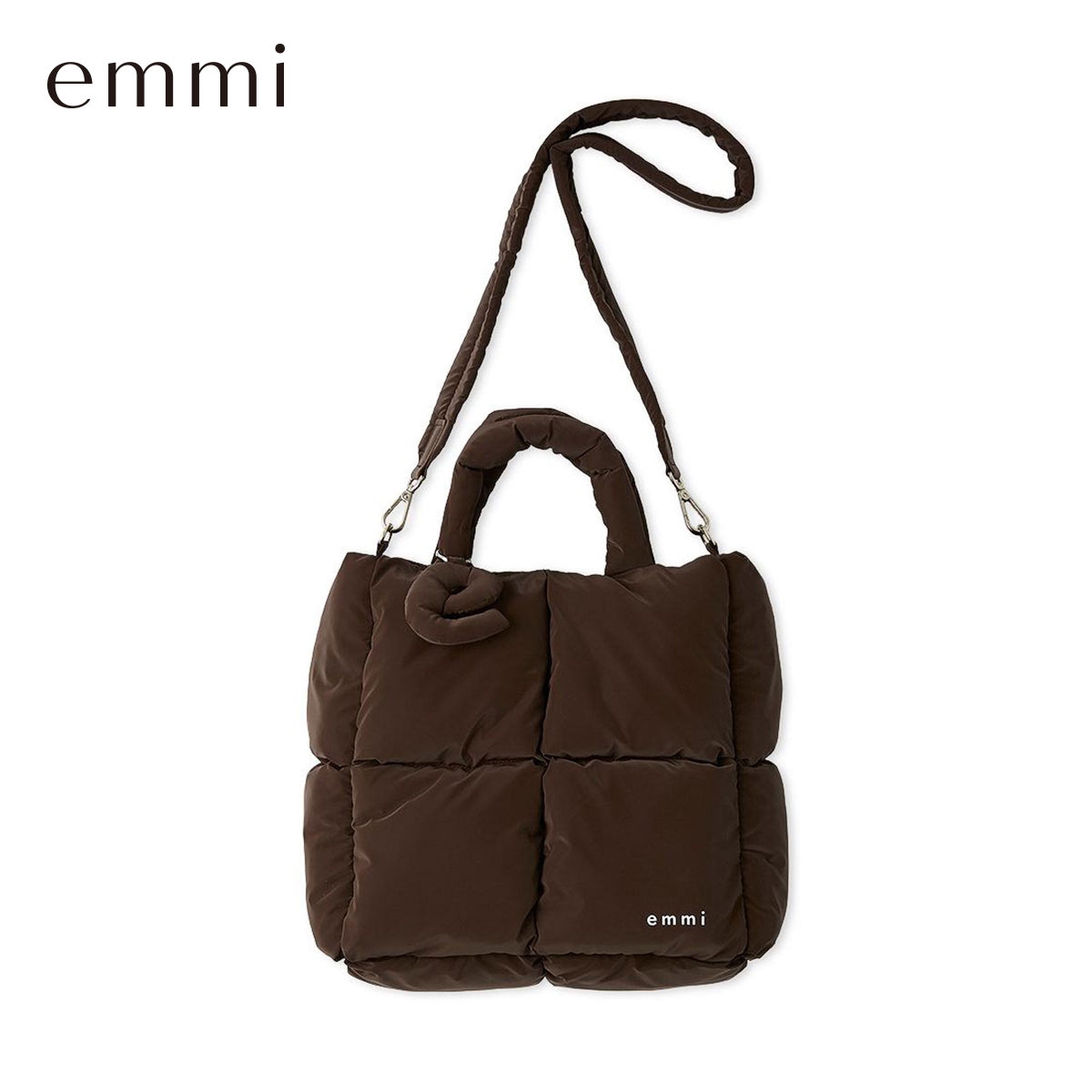 エミ ecoパデットビッグショルダーバッグ emmi(BR-ブラウン-Free)