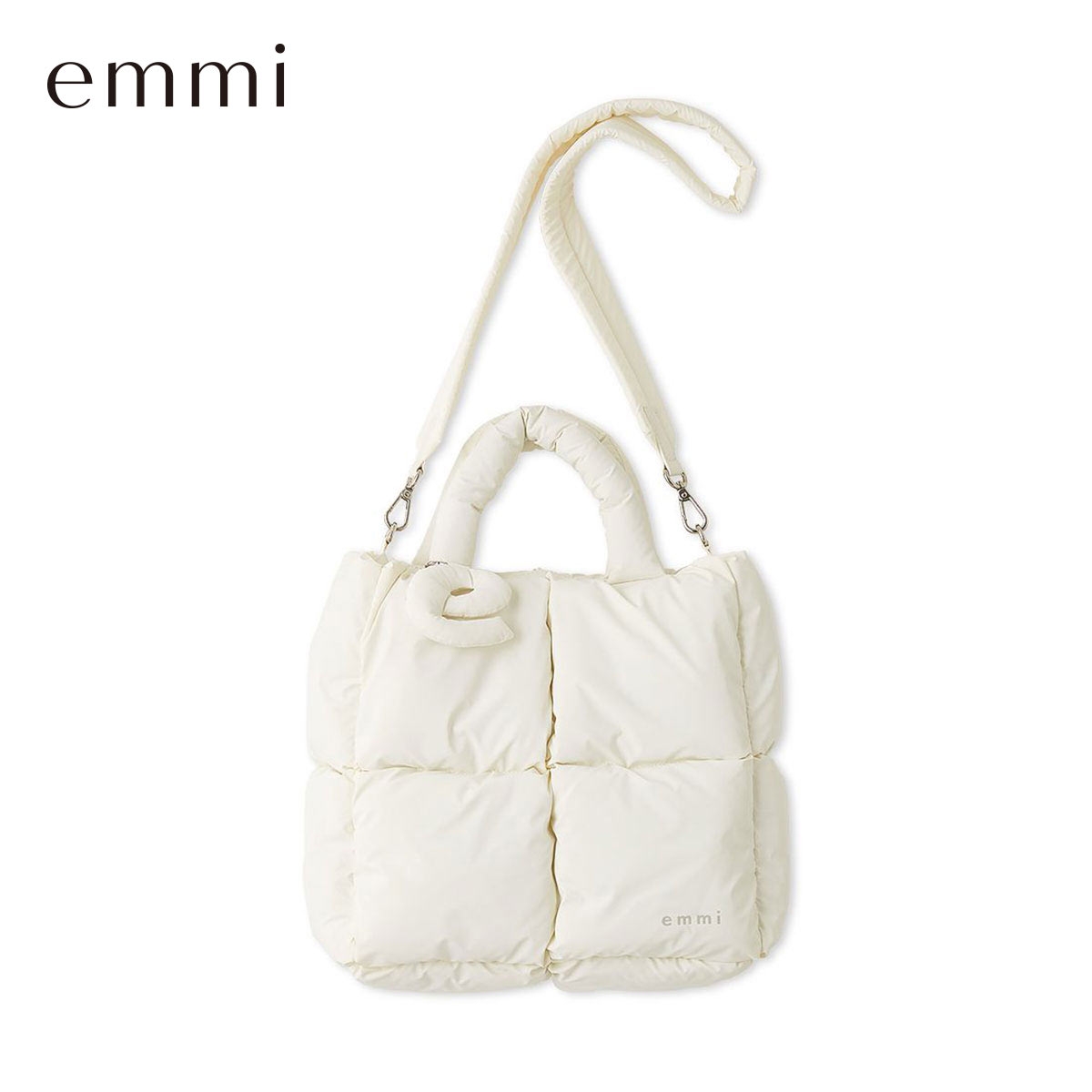 エミ ecoパデットビッグショルダーバッグ emmi(IV-アイボリー-Free)