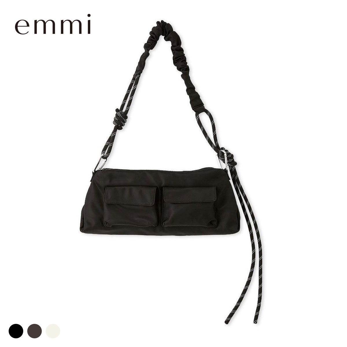 エミ ギャザーショルダーコードバッグ emmi