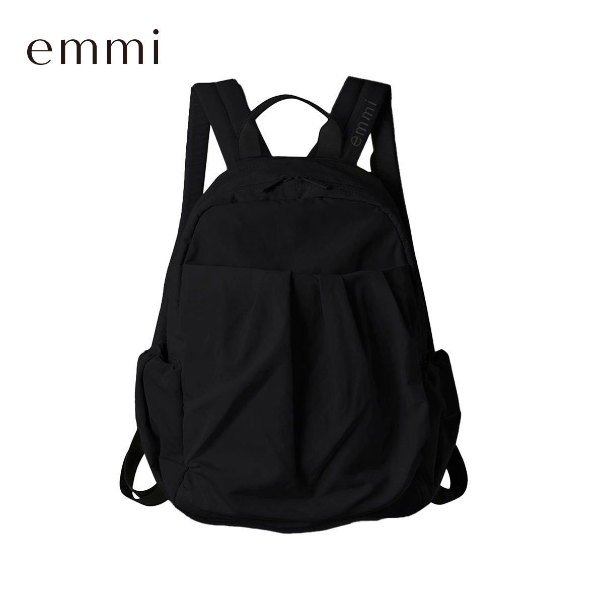 エミ eco ミニギャザーボディーバックパック 撥水 emmi(BK-ブラック-Free)