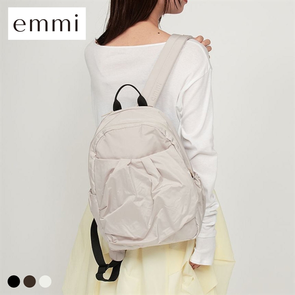 エミ eco ミニギャザーボディーバックパック 撥水 emmi