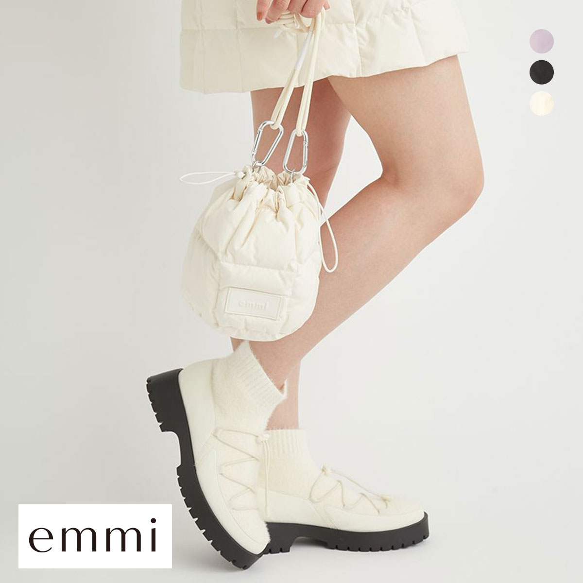 エミ emmi×TAION キルティングダウンバッグ emmi(OW-オフホワイト-Free)