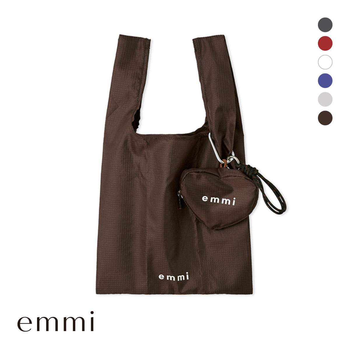 エミ アトリエ 10th ハートチャーム付きエコバッグ emmi atelier