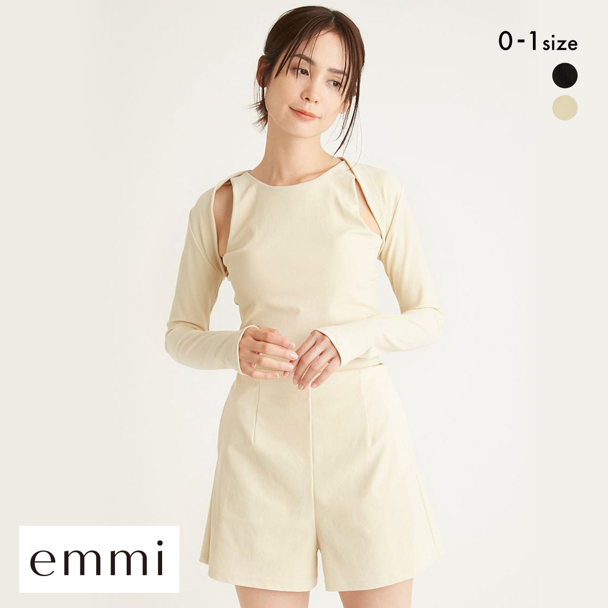 エミ ボレロ付きスイムウェア emmi(CR-クリーム-0)