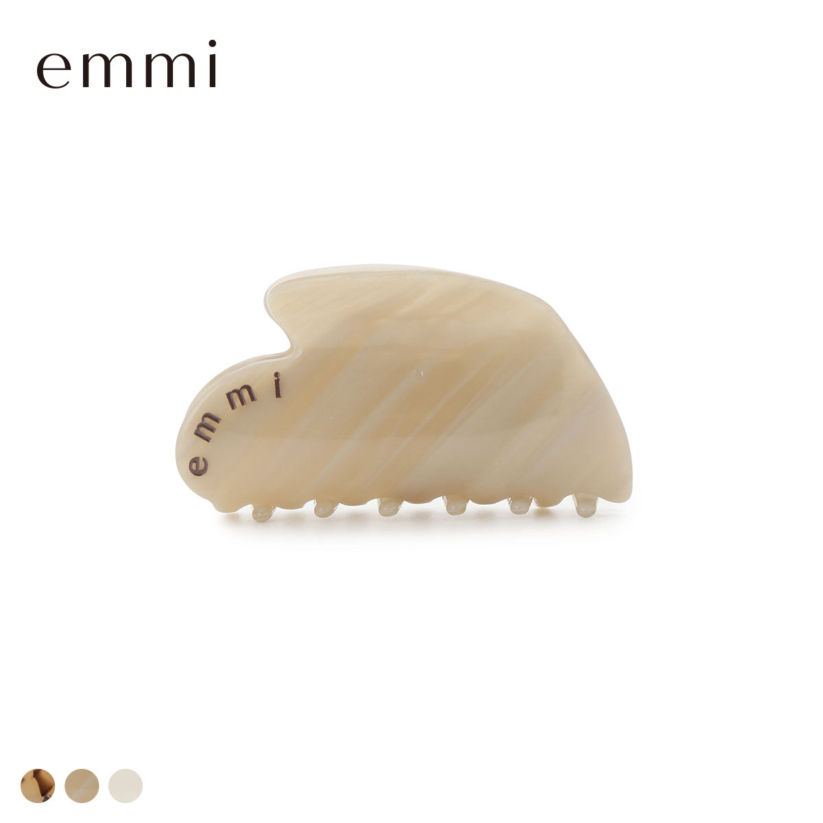 エミHEART ニュアンスハートヘアクリップ emmi(LBE-薄ベージュ-Free)