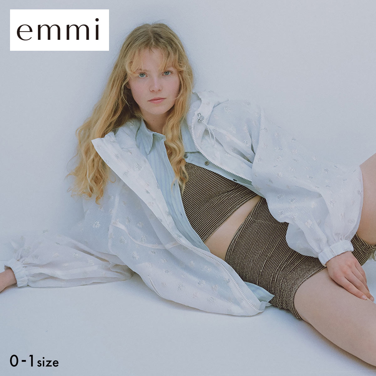 エミ シュシュ付きバンドゥスイムウェア emmi(BR-ブラウン-0)