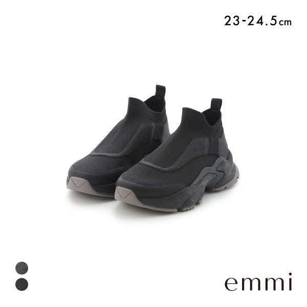 エミ eco ニットカッティングデザインスニーカー emmi